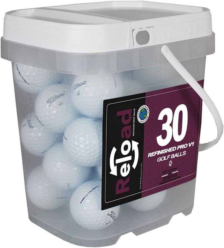 Reload Recycled Golf Balls Pro v1 Golf Balls (30 Pack), White, one Size