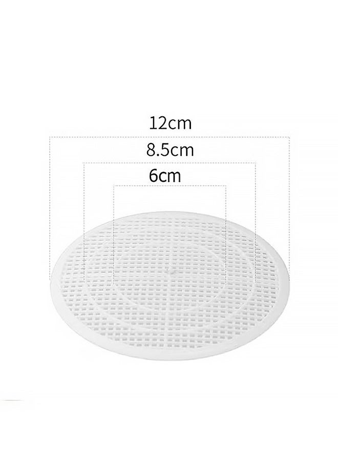 MXN 6 PCS Shower Drain Filter, 4.7 Inch Shower Stall Sink Drain Cover Strainer, Multifunctional Sewer Anti-Clogging Strainer Net Cover (White) - Image 2