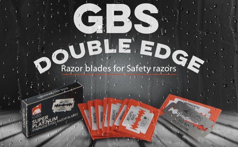 G.B.S Double Edge Blades for Double Edge, Safety and Shavette Razors - 50 Blades and Styptic Powder Jar stop shaving nicks and bleeding - Image 3