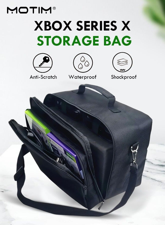 Motim X-Box Series X Console Storage Bag Carry Case, X-Box Series X Carrying Bag Pvrotective Handbag, Waterproof Shockproof Bag for  for Xbox/Controller/Accessories - Image 1
