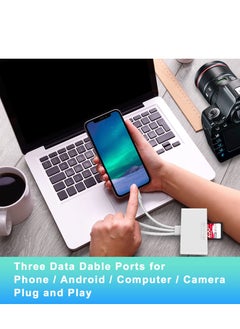 KASTWAVE 5-in-1 Memory Card Reader, USB OTG Adapter & SD Card Reader for iPhone/iPad, USB C and USB A Devices with Micro SD & SD Card Slots, OTG Adapter for SD/Micro SD/SDHC/SDXC/MMC  - Image 4