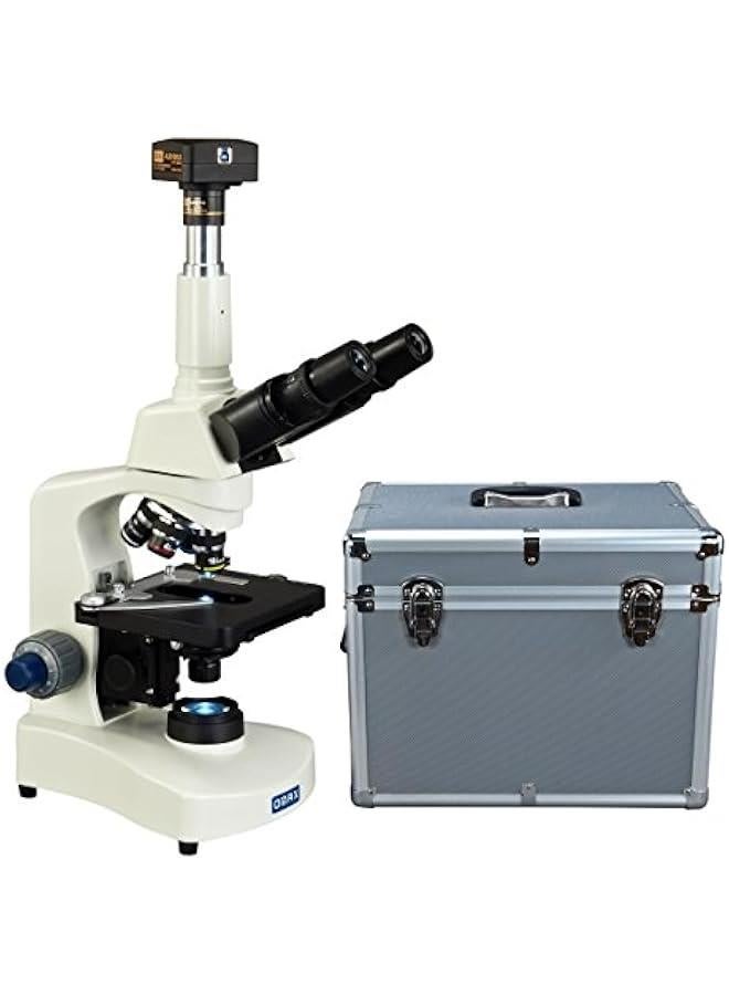 Arabest 40X-2000X USB3 18MP Digital Lab Trinocular LED Compound Microscope with Aluminum Carrying Case - Image 1