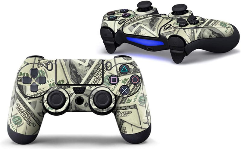 Oiokew جلد ليد تحكم PS4، 3 قطع ملصق غطاء فينيل كامل الجسم ليد تحكم بلاي ستيشن 4 جودة اقتصادية جيدة - Image 3