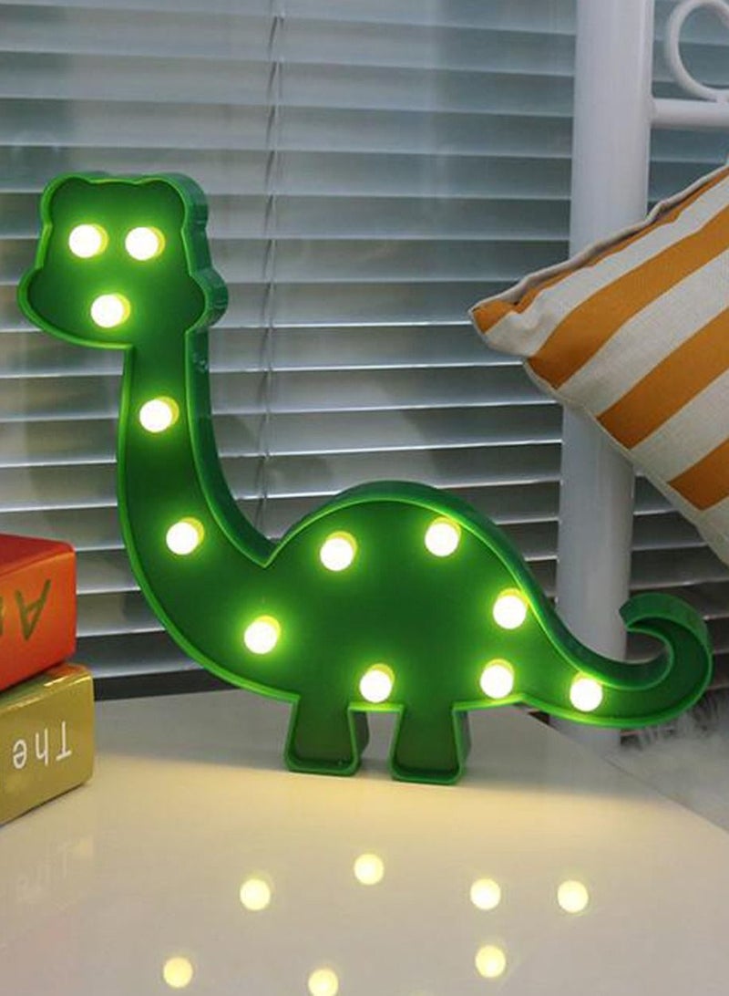 Dinosaur Marquee LED Night Light Green 31.5cm