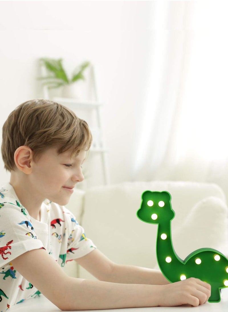 Dinosaur Marquee LED Night Light Green 31.5cm