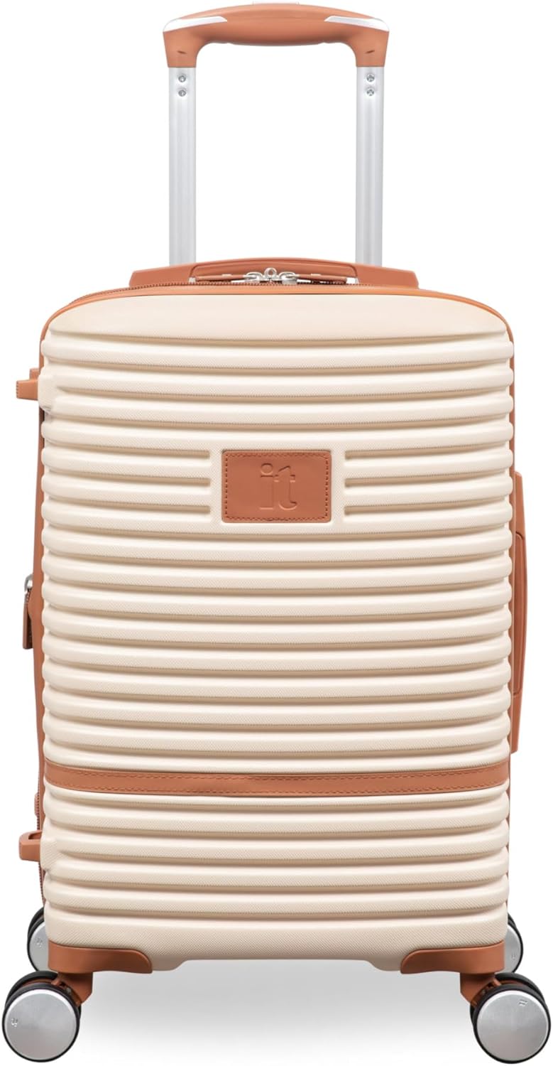 it luggage Indulging, Unisex ABS Material Hard Case Luggage, 8x360 degree Spinner Wheels, Expandable Trolley Bag, TSA Type lock, 16-2632-08, Size Small, Color Cream - Image 1