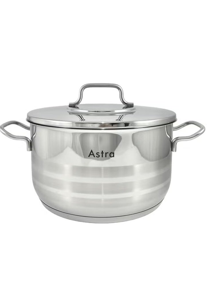 Homemaker ASTRA Premium 2.0 L Stainless Steel Casserole Pot – 16×10 cm | Oven & Microwave Safe, Non‑Stick & Easy Clean, Elegant Table‑to‑Oven Design | Durable Turkish Cookware  - Image 1
