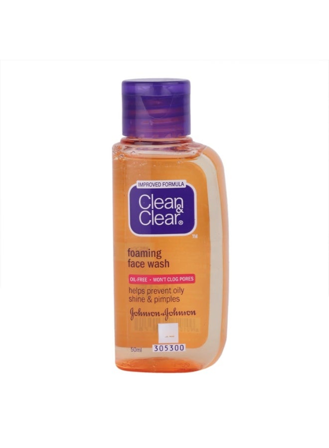 Clean & Clear Face Wash - Foaming, 50ml - Image 3