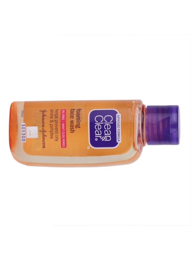 Clean & Clear Face Wash - Foaming, 50ml - Image 2