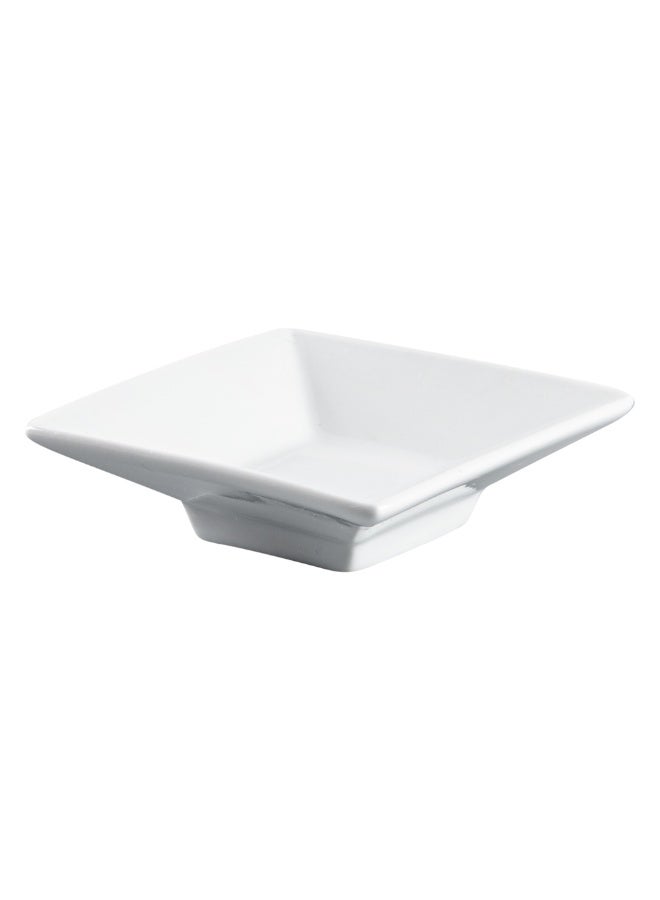 Restaurantware 3 Inch Square Mini Plates , 10 Square Small White Plates For Appetizers - Microwavable, Oven-Safe, White Porcelain Square White Appetizer Plates, Won't Chip, For Appetizers Or Desserts  - Image 1