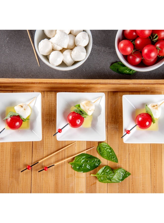 Restaurantware 3 Inch Square Mini Plates , 10 Square Small White Plates For Appetizers - Microwavable, Oven-Safe, White Porcelain Square White Appetizer Plates, Won't Chip, For Appetizers Or Desserts  - Image 3