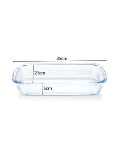BLACKSTONE 3.0L Rectangle Shape Glass Oven Dish - Premium Borosilicate Bakeware, Oven, Microwave & Dishwasher Safe, Perfect for Baking, Roasting, and Serving  - Image 4