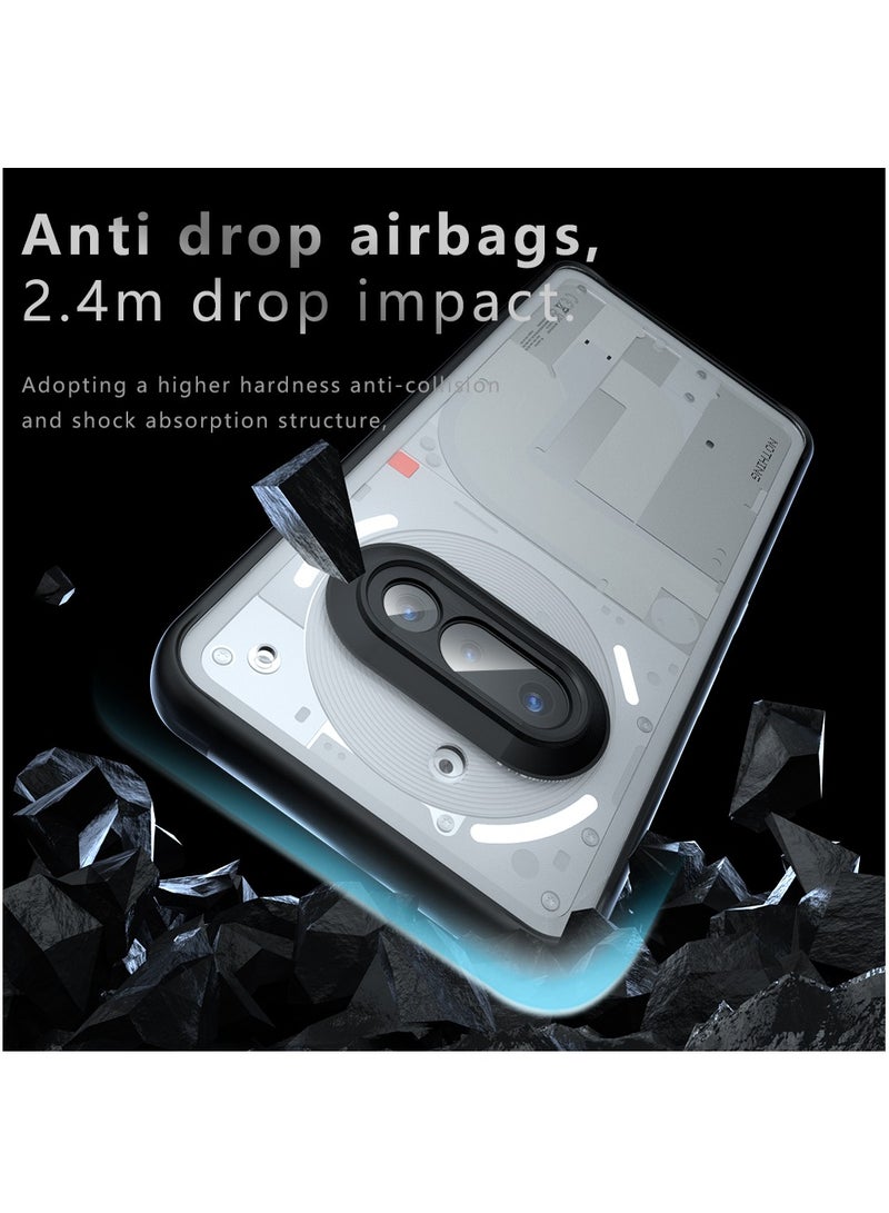 [1+1 Sets] For Nothing Phone 3a Case Cover & Screen Protector Frosted Translucent Back Protective Slim Phone Cover, Anti-Fingerprints, Anti-Fall Drop Protection，Tempered Flims - Image 2