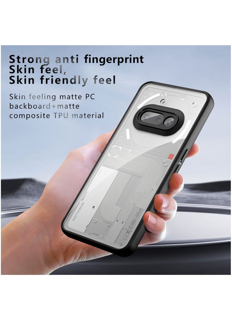 [1+1 Sets] For Nothing Phone 3a Case Cover & Screen Protector Frosted Translucent Back Protective Slim Phone Cover, Anti-Fingerprints, Anti-Fall Drop Protection，Tempered Flims - Image 3