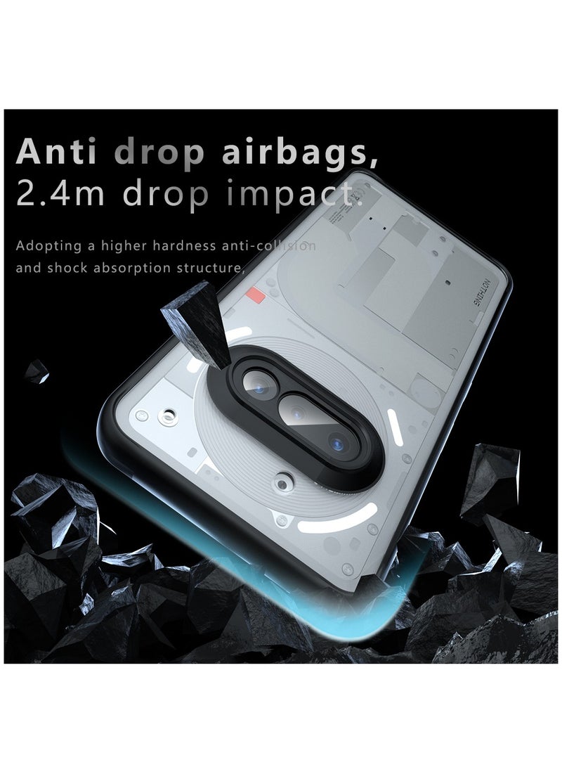 [1+1 Sets] For Nothing Phone 3a Case Cover & Screen Protector Frosted Translucent Back Protective Slim Phone Cover, Anti-Fingerprints, Anti-Fall Drop Protection，Tempered Flims - Image 4
