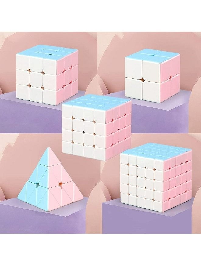 McDou - Speed Cube Set 5 Pack Rubik's Cube Game Twisted Puzzle Toy Adult Kids Gift - Image 1
