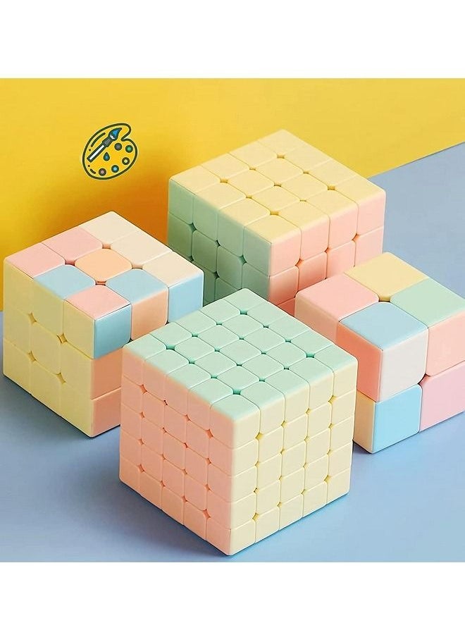 McDou - Speed Cube Set 5 Pack Rubik's Cube Game Twisted Puzzle Toy Adult Kids Gift - Image 1