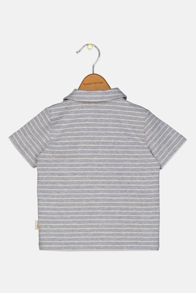 Sophie la girafe Toddlers Boy Stripe Short Sleeve Polo Shirt, Multicolor - Image 2