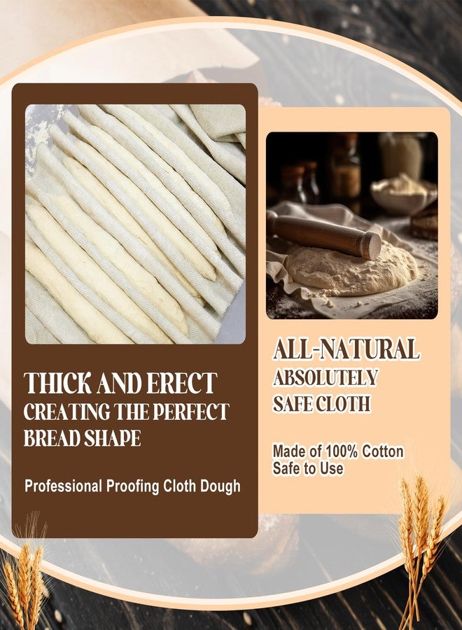 Sliner 5 Pack Nonstick Baguette Bread Pan for French Bread Baking 15 Inch 2&3&4 Loaves Baguette Baking Tray for Sourdough 2 Pcs Proofing Cloth Dough Suitable for Creating Crisp Golden Brown Crust - Image 5