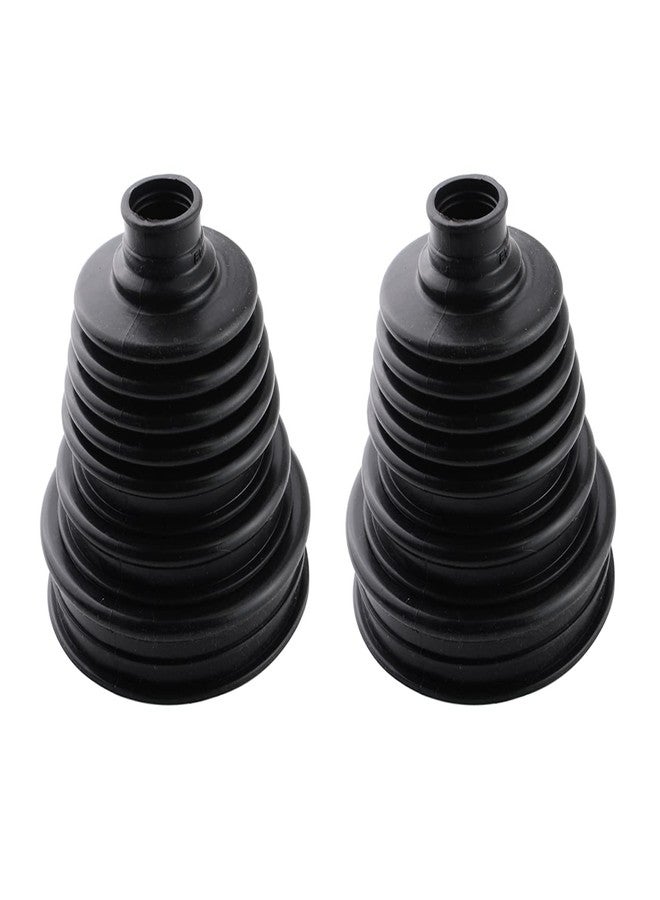 AC PERFORMANCE 2PCS 5" (125mm) Height Black CV Boots Joint Replacement Cover Silicone Rubber Flexible Constant Velocity Joint - Image 1
