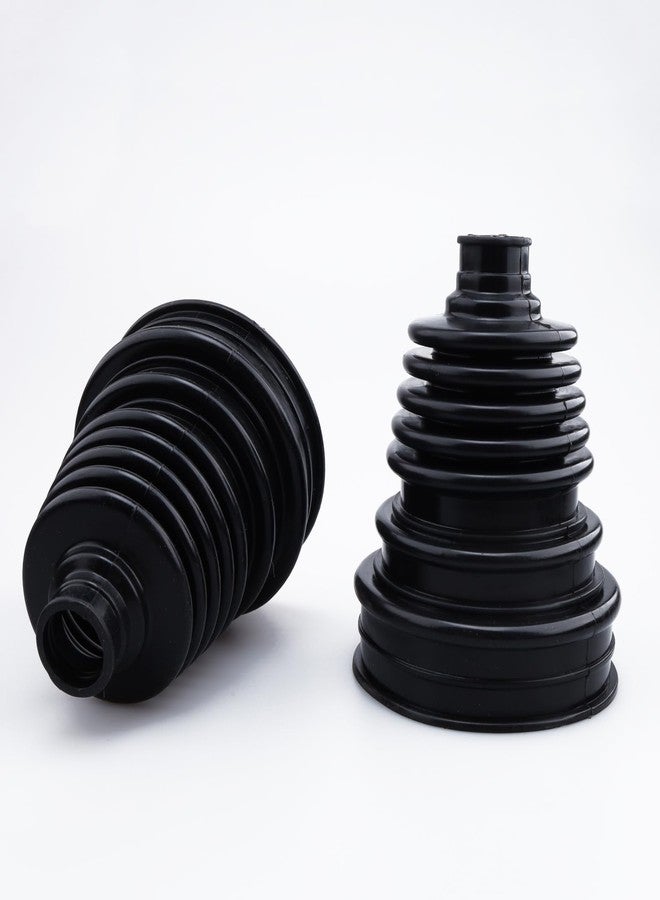 AC PERFORMANCE 2PCS 5" (125mm) Height Black CV Boots Joint Replacement Cover Silicone Rubber Flexible Constant Velocity Joint - Image 3