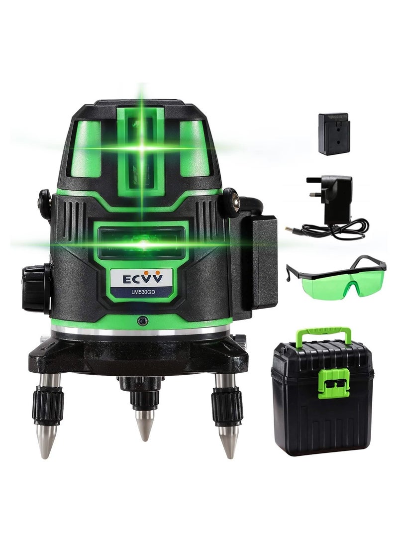 ECVV ECVV Laser level 3 Lines Green Light Professional Cross Marking Meter Self-leveling Horizontal Vertical Laser Ruler Spirit Level | LM530GD  - Image 1