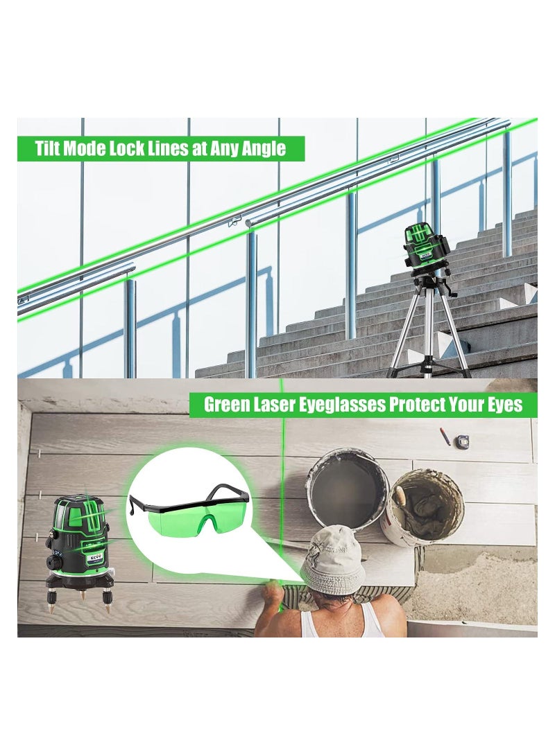 ECVV ECVV Laser level 3 Lines Green Light Professional Cross Marking Meter Self-leveling Horizontal Vertical Laser Ruler Spirit Level | LM530GD  - Image 2