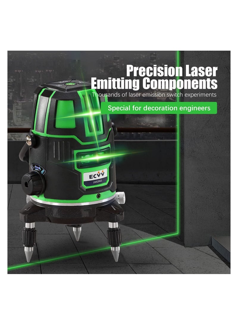 ECVV ECVV Laser level 3 Lines Green Light Professional Cross Marking Meter Self-leveling Horizontal Vertical Laser Ruler Spirit Level | LM530GD  - Image 5