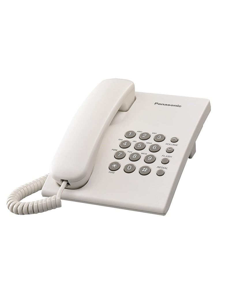 باناسونيك KX-TS500FX تليفون ارضي بسلك أبيض - Image 3