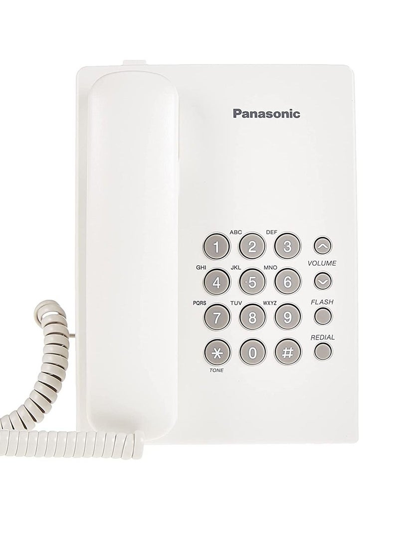 باناسونيك KX-TS500FX تليفون ارضي بسلك أبيض - Image 2