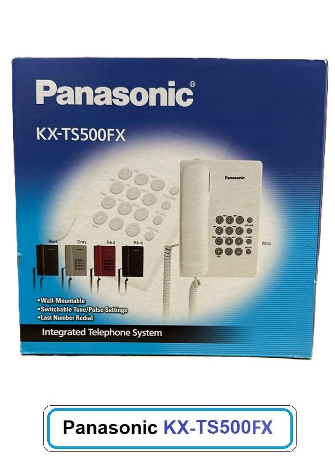 باناسونيك KX-TS500FX تليفون ارضي بسلك أبيض - Image 4