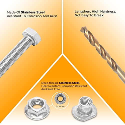 Alpha Rider Stainless Steel Chain Adjuster Bolt Replacement Swing Arm for Honda CBR1000RR CRF250R/X CRF450R/450X 2004-2017, For Kawasaki KX250 1988-2013, Includes 2 Piece Bolt Repair Kit - Image 2