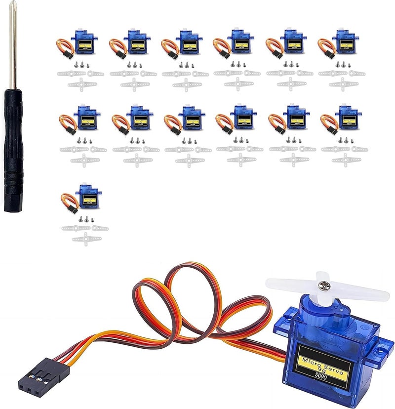 Electrobot SG90 Micro Servo Motor with 16-Channel 12-Bit PWM Servo Driver I2C Module Combo for Rduino UNO Mega Raspberry Pi Robotics DIY Projects (5 SG90 Motors + 1 PCA9685 Board) - Image 3