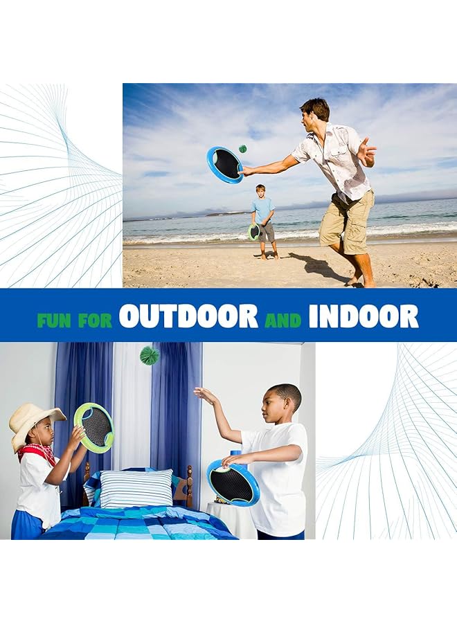 KASTWAVE Paddles Balls And Bouncy Balls Set Portable Toss And Catch Balls For Kids Or Adults’ Indoor Outdoor Activities Sport Game For Swing Racket In Beach Pool Backyard Playground Lawn Park Or Court - Image 3