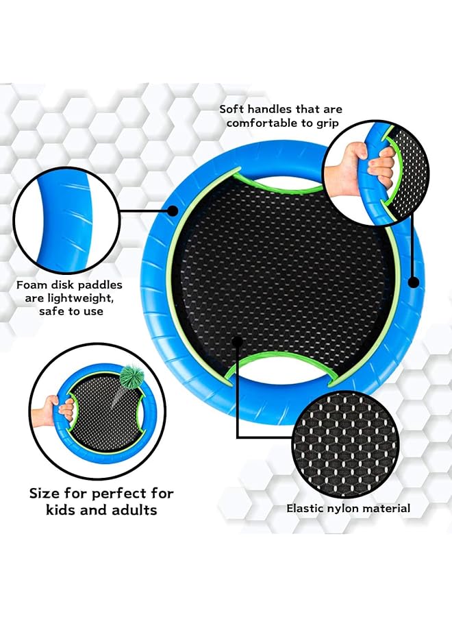 KASTWAVE Paddles Balls And Bouncy Balls Set Portable Toss And Catch Balls For Kids Or Adults’ Indoor Outdoor Activities Sport Game For Swing Racket In Beach Pool Backyard Playground Lawn Park Or Court - Image 2