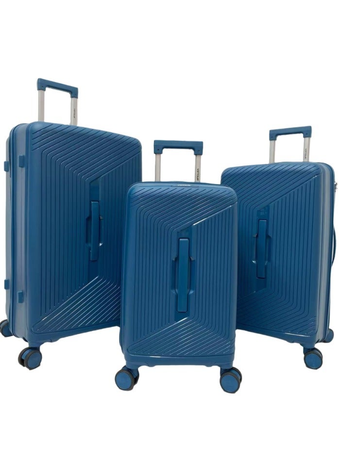 فيبتور مجموعة حقائب سفر بعجلات من 3 قطع، حقيبة سفر خفيفة الوزن بعجلات مزدوجة 360 درجة، حقيبة سفر مزودة بقفل إدارة أمن النقل ومقبض تلسكوبي - Image 1