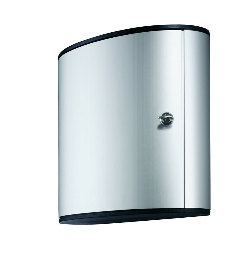 Durable Key Safe Box 36  Wall Mounted Lockable Key Holder Cabinet for up to 54 Key Clip Keys with secure key lock  Aluminium Keysafe including 6 Key Clip Tags Silver