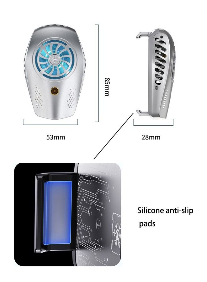 DUNISO Mobile Phone Radiator Portable Phone Radiator Semi-Conductor Cooling Chip Mobile Phone Cooling Fans Cellphone Cooling Fan Accessories for Game Player Tiktok Outdoor - Image 4