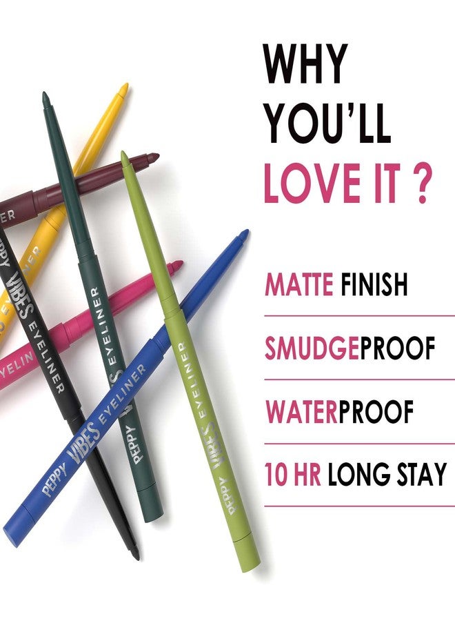 Glam 21 Glam21 Peppy Vibes Eyeliner |Matte Finish Stays up to 10 Hours |Smudge-Proof & Water-Proof |Long Lasting Eyeliner | Precision application| Bloom Time-0.4g - Image 3