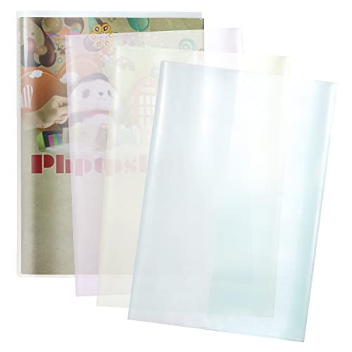 ONLYKXY 6pcs Clear Exercise Book Covers for Home Office Books Waterproof Plastic Sleeves Multiple Colors Book Case (10.4x7.4，16K) - Image 1