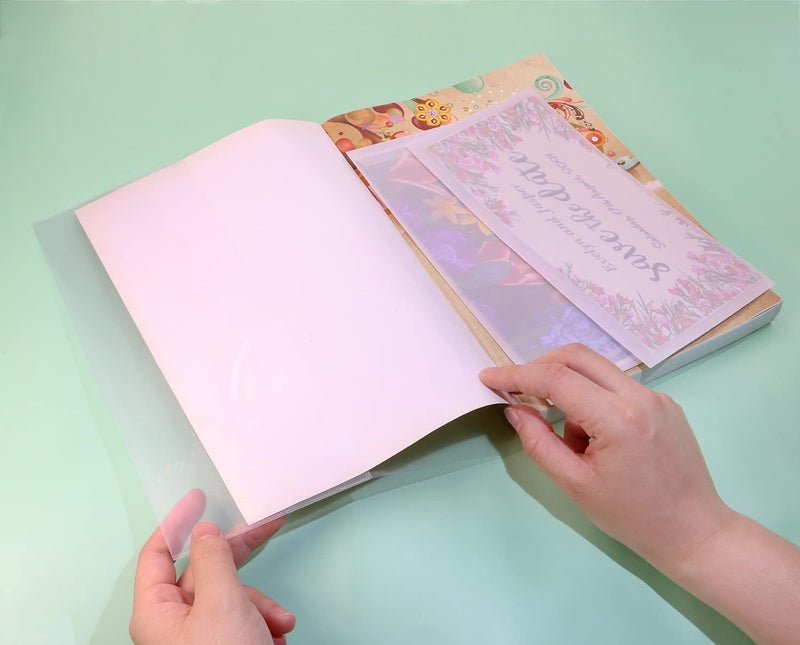 ONLYKXY 6pcs Clear Exercise Book Covers for Home Office Books Waterproof Plastic Sleeves Multiple Colors Book Case (10.4x7.4，16K) - Image 4