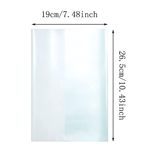 ONLYKXY 6pcs Clear Exercise Book Covers for Home Office Books Waterproof Plastic Sleeves Multiple Colors Book Case (10.4x7.4，16K) - Image 2