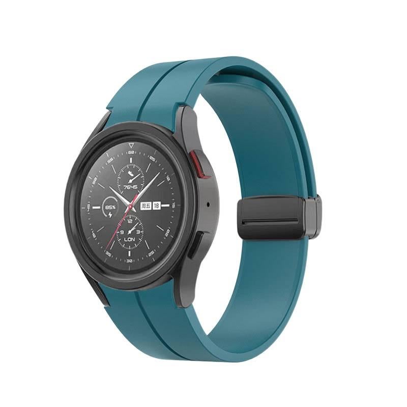 سوار ساعة ذكية رياضي من السيليكون متوافق مع Samsung Galaxy Watch 5 بملاءمة قابلة للتعديل وحزام ناعم للاستبدال اليومي باللون رمادي قابل للتعديل - Image 4