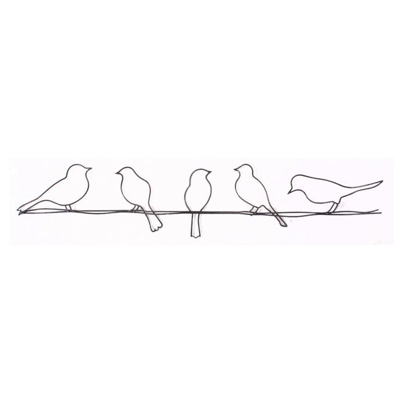 Art For The Home Graham  Brown 41221 Bird on a Wire Metal Wall Art Black 500 x 2300