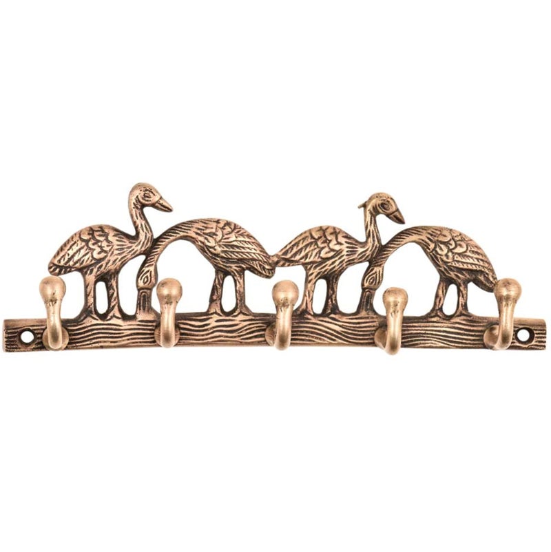 Indian-Shelf IndianShelf Handmade Brass Birds On Tree Branch Wall Hooks Hangers Holders (7.53 cm, Golden, 1 Piece) (BTH-235-1) - Image 1