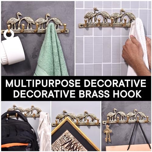 Indian-Shelf IndianShelf Handmade Brass Birds On Tree Branch Wall Hooks Hangers Holders (7.53 cm, Golden, 1 Piece) (BTH-235-1) - Image 3