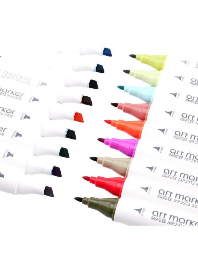 Baoke (Baoke) Mp2913-60 Alcohol-Based Dual Tip Marker Set Student Hand-Painted Cartoon Design Drawing Pen Marker Pen 60 Colors - Image 1