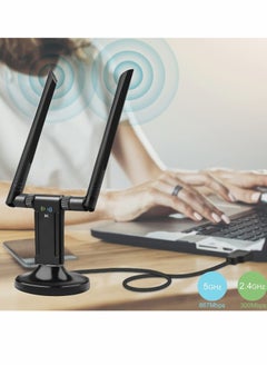 Excefore Wireless USB WiFi Adapter for PC, 1200Mbps Dual Band WiFi Dongle 2.4G/5G with USB 3.0 Cradle  - Image 3