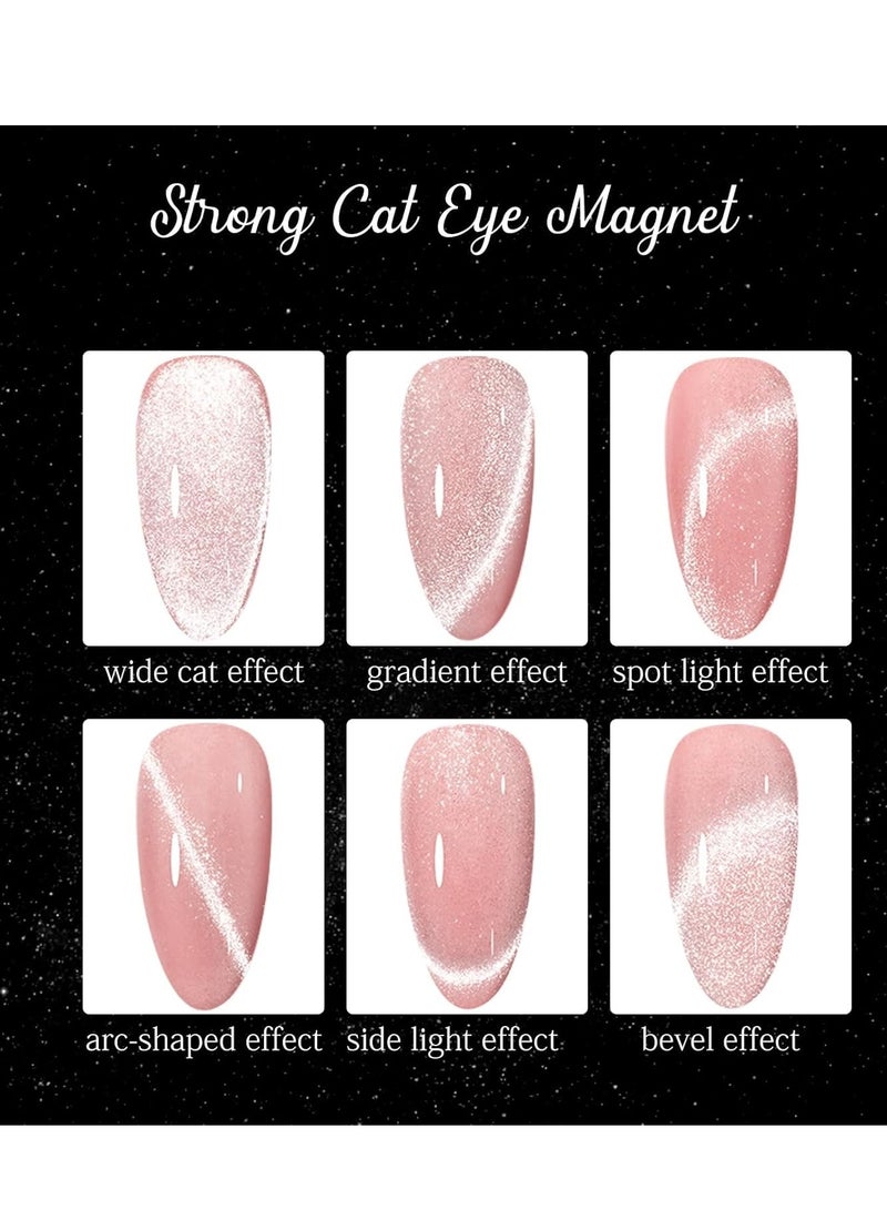 KASTWAVE Cat Eye Magnet Tool, Professional Double-Ended Hexagon Strong Nail Magnet for Cat Eye Gel Nail Polish, suitable for personal DIY, nail studio or nail salon(Pink) - Image 4