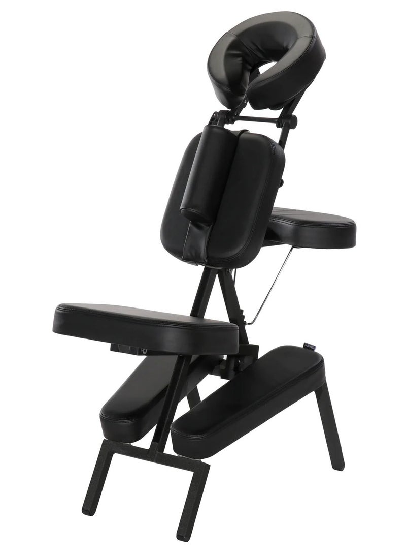 MASTER MASSAGE EQUIPMENT MASTER Massage Apollo Portable Massage Chair Lightweight Aluminum Tattoo Foldable-Sitting Posture Folding Massage Chair-with Larger Cushions and Wheels Bag - Image 1